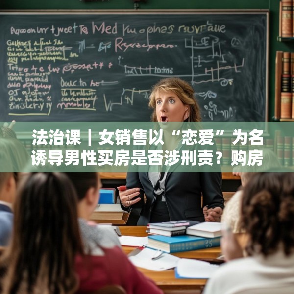法治课｜女销售以“恋爱”为名诱导男性买房是否涉刑责？购房合同有效吗？