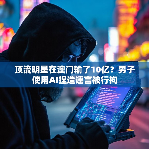 顶流明星在澳门输了10亿？男子使用AI捏造谣言被行拘