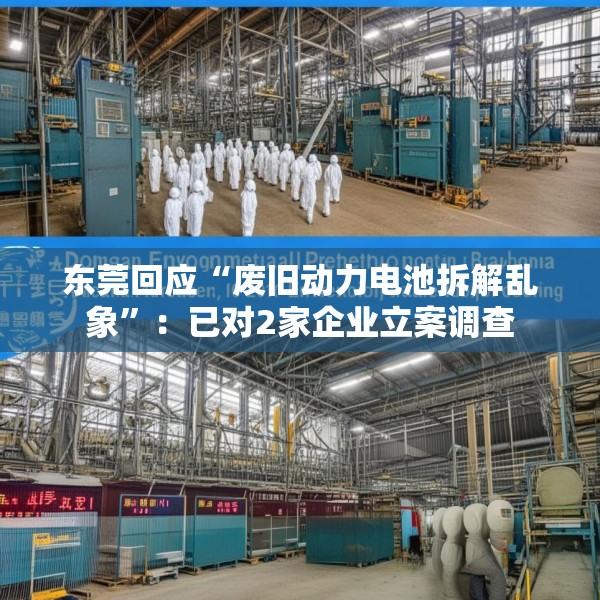 东莞回应“废旧动力电池拆解乱象”：已对2家企业立案调查