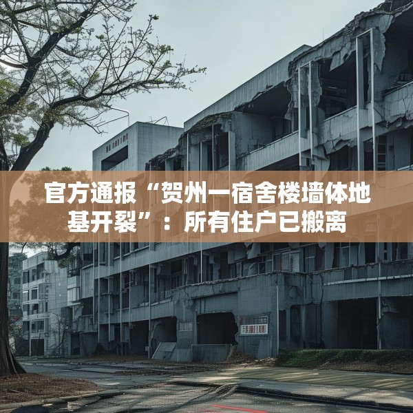 官方通报“贺州一宿舍楼墙体地基开裂”：所有住户已搬离
