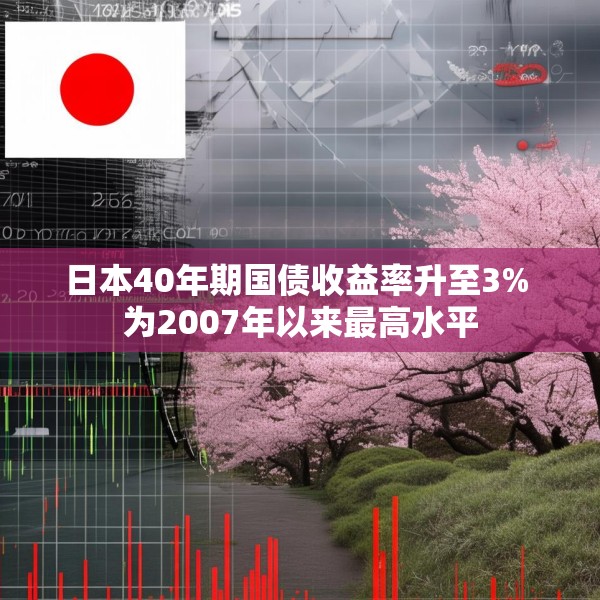 日本40年期国债收益率升至3% 为2007年以来最高水平