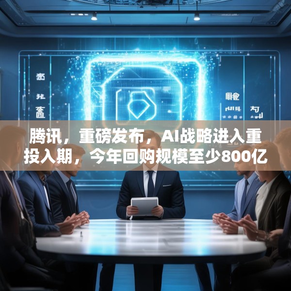 腾讯，重磅发布，AI战略进入重投入期，今年回购规模至少800亿港元！