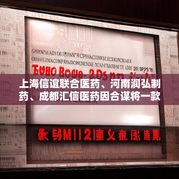 上海信谊联合医药、河南润弘制药、成都汇信医药因合谋将一款医保甲类麻醉注射液价格推高21倍，被罚2.2亿