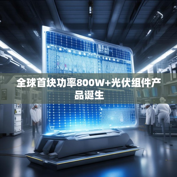 全球首块功率800W+光伏组件产品诞生