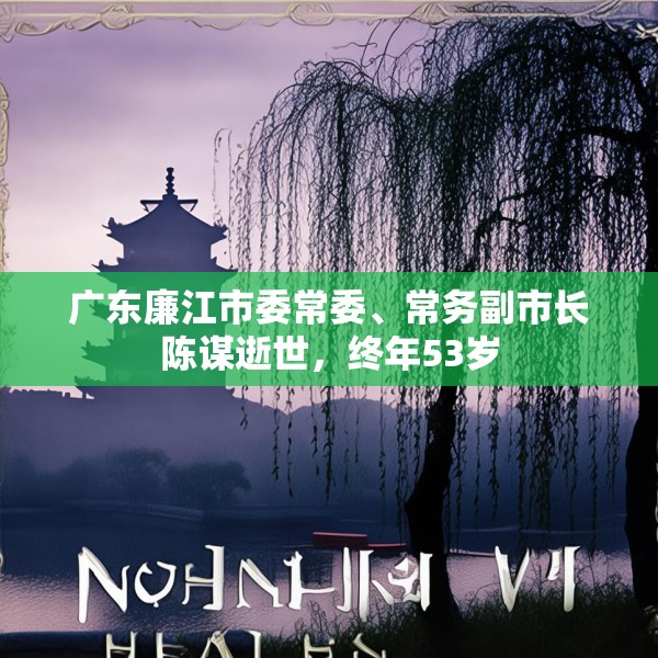 广东廉江市委常委、常务副市长陈谋逝世，终年53岁