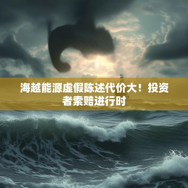 海越能源虚假陈述代价大！投资者索赔进行时