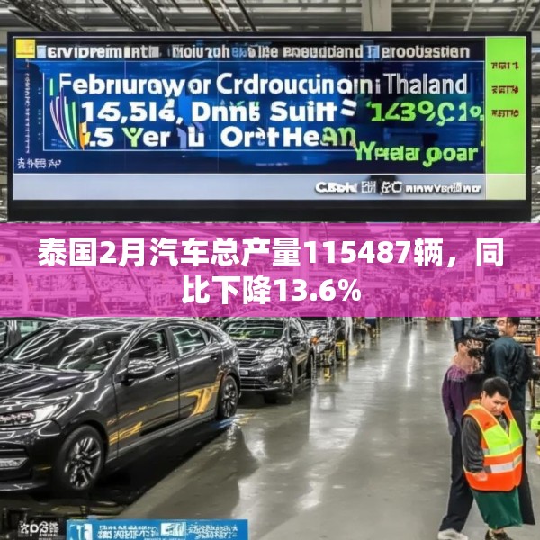 泰国2月汽车总产量115487辆，同比下降13.6%
