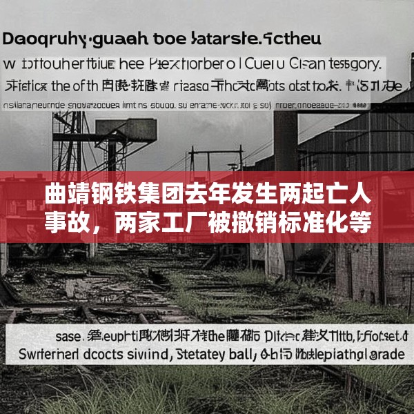 曲靖钢铁集团去年发生两起亡人事故，两家工厂被撤销标准化等级称号