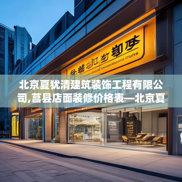 北京夏犹清建筑装饰工程有限公司,莒县店面装修价格表—北京夏犹清建筑装饰工程有限公司191.a67b68c71fgy.78cvcx