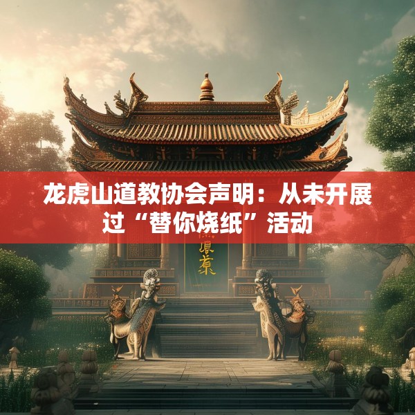 龙虎山道教协会声明：从未开展过“替你烧纸”活动