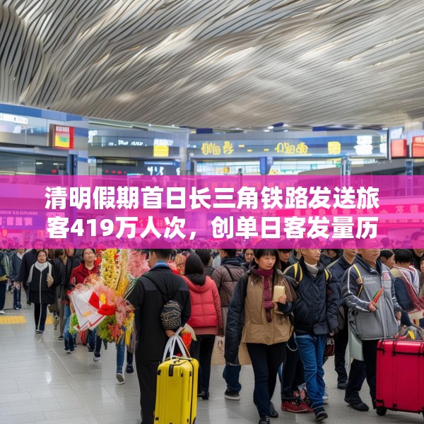 清明假期首日长三角铁路发送旅客419万人次，创单日客发量历史新高