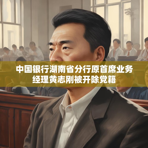中国银行湖南省分行原首席业务经理黄志刚被开除党籍