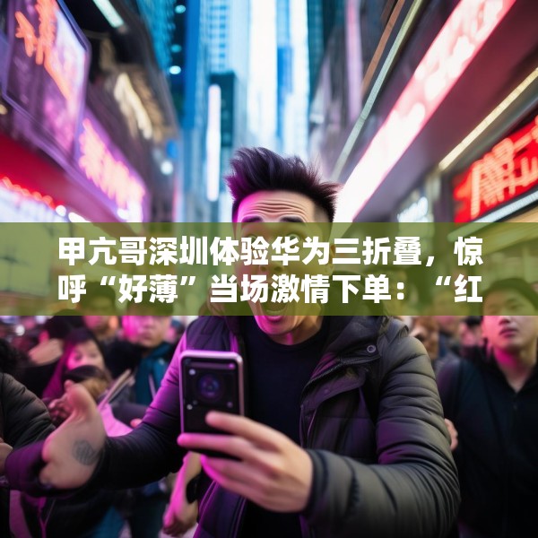 甲亢哥深圳体验华为三折叠，惊呼“好薄”当场激情下单：“红的黑的我都要！”