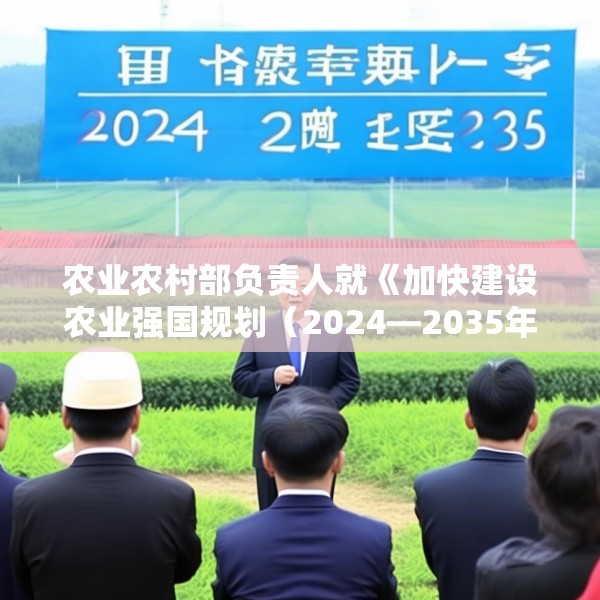 农业农村部负责人就《加快建设农业强国规划（2024—2035年）》答问