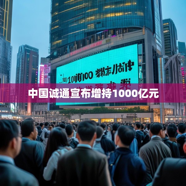 中国诚通宣布增持1000亿元