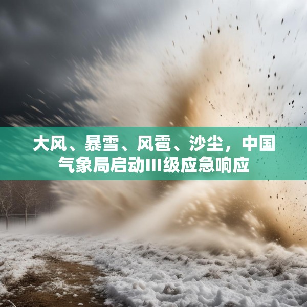 大风、暴雪、风雹、沙尘，中国气象局启动Ⅲ级应急响应