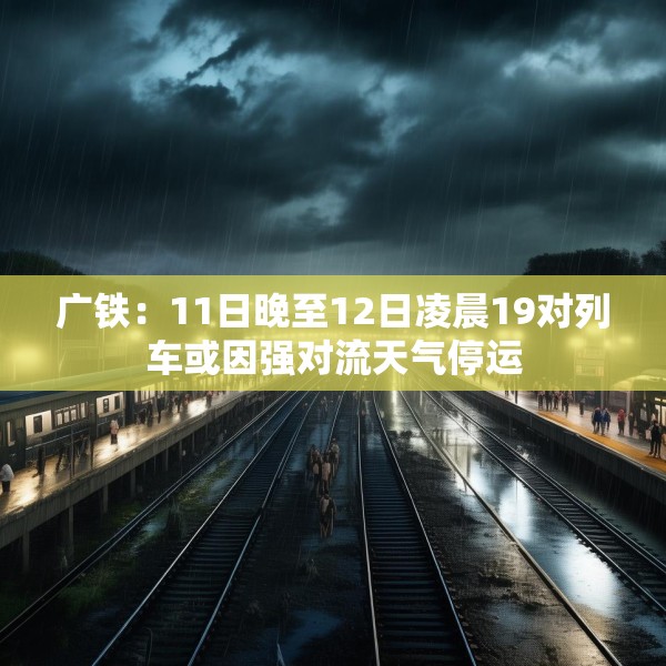广铁：11日晚至12日凌晨19对列车或因强对流天气停运