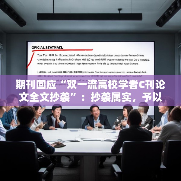 期刊回应“双一流高校学者C刊论文全文抄袭”：抄袭属实，予以撤稿