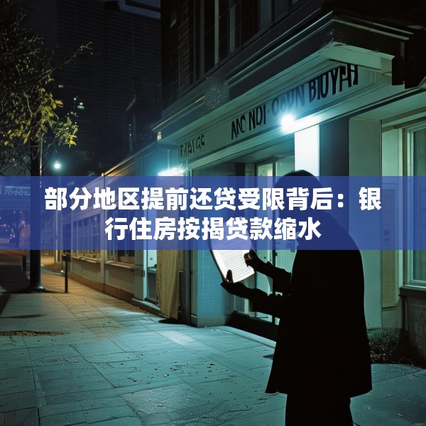 部分地区提前还贷受限背后：银行住房按揭贷款缩水