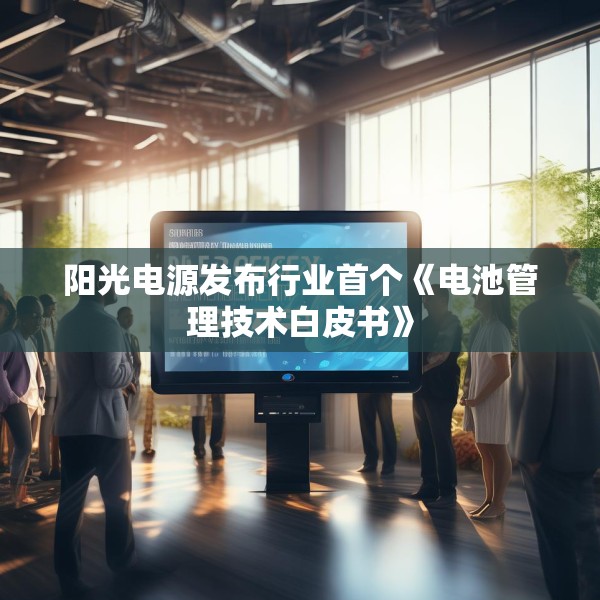 阳光电源发布行业首个《电池管理技术白皮书》