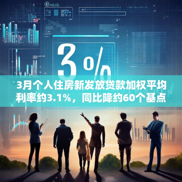 3月个人住房新发放贷款加权平均利率约3.1%，同比降约60个基点