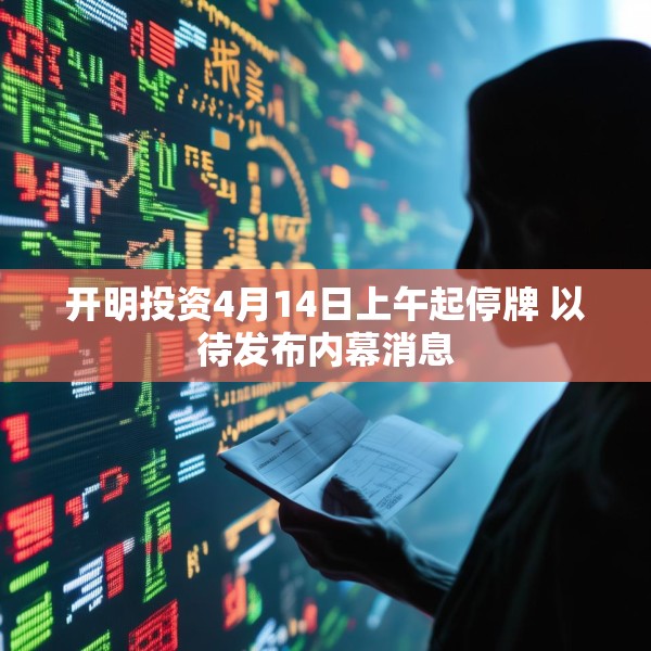 开明投资4月14日上午起停牌 以待发布内幕消息