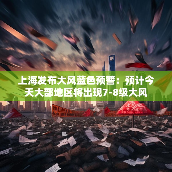 上海发布大风蓝色预警：预计今天大部地区将出现7-8级大风