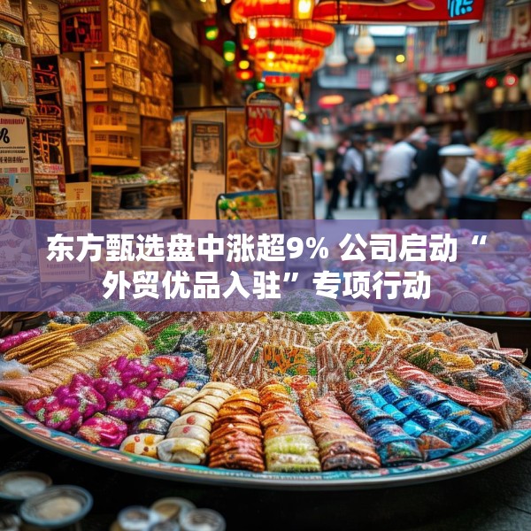 东方甄选盘中涨超9% 公司启动“外贸优品入驻”专项行动