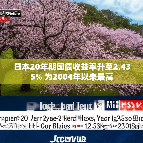 日本20年期国债收益率升至2.435% 为2004年以来最高
