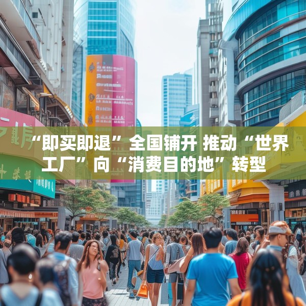 “即买即退”全国铺开 推动“世界工厂”向“消费目的地”转型