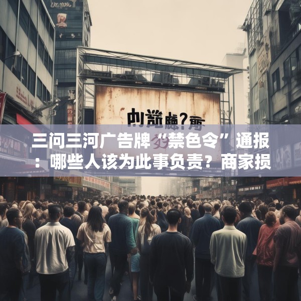 三问三河广告牌“禁色令”通报：哪些人该为此事负责？商家损失谁来承担？