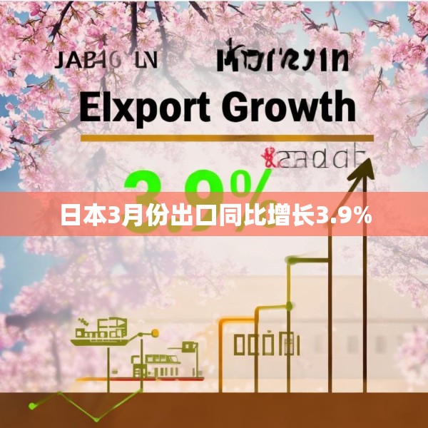 日本3月份出口同比增长3.9%