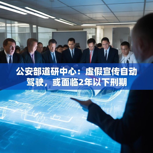 公安部道研中心：虚假宣传自动驾驶，或面临2年以下刑期