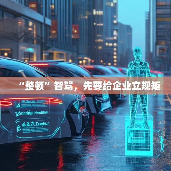 “整顿”智驾，先要给企业立规矩