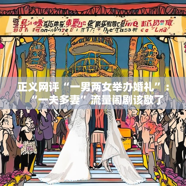 正义网评“一男两女举办婚礼”：“一夫多妻”流量闹剧该歇了