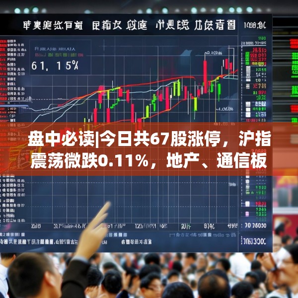 盘中必读|今日共67股涨停，沪指震荡微跌0.11%，地产、通信板块走高