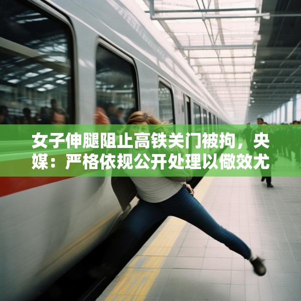 女子伸腿阻止高铁关门被拘，央媒：严格依规公开处理以儆效尤