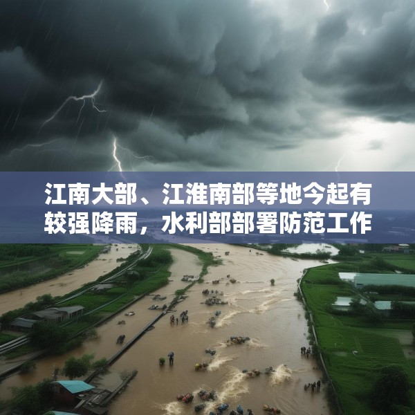 江南大部、江淮南部等地今起有较强降雨，水利部部署防范工作