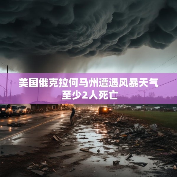美国俄克拉何马州遭遇风暴天气 至少2人死亡