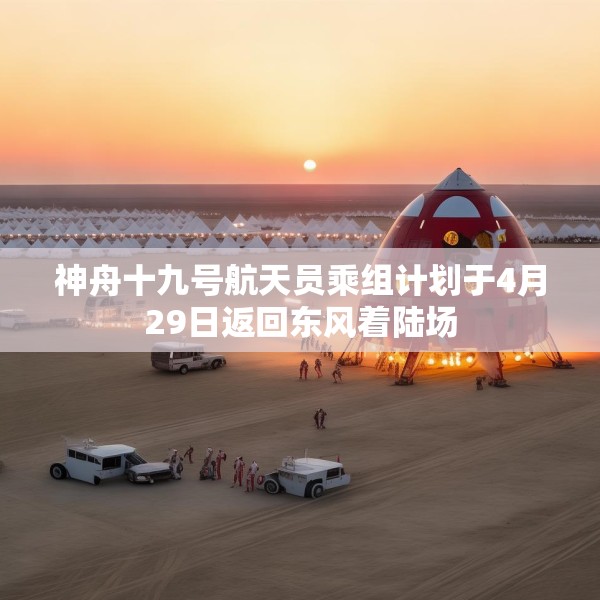 神舟十九号航天员乘组计划于4月29日返回东风着陆场