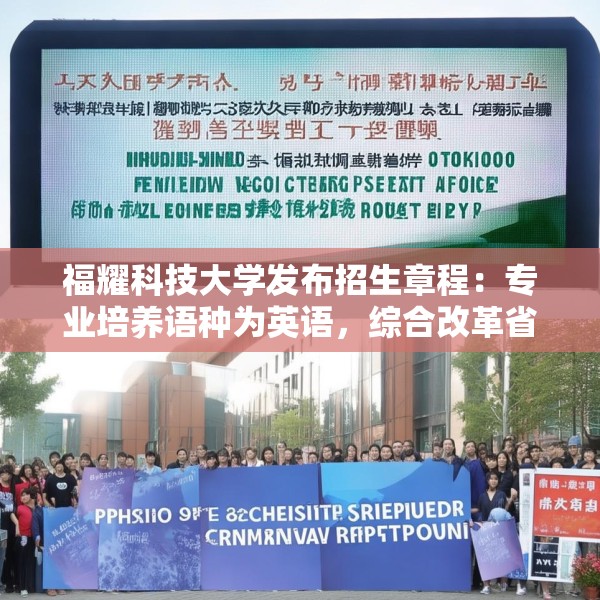 福耀科技大学发布招生章程：专业培养语种为英语，综合改革省份选考需含物化