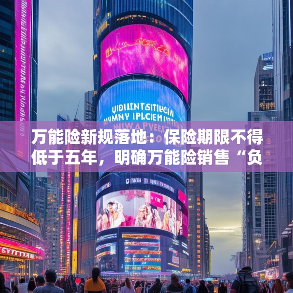 万能险新规落地：保险期限不得低于五年，明确万能险销售“负面清单”