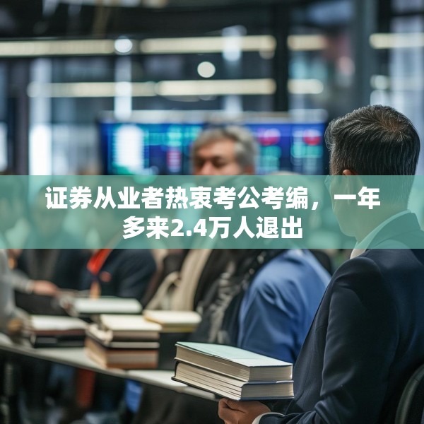 证券从业者热衷考公考编，一年多来2.4万人退出