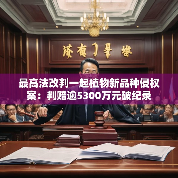 最高法改判一起植物新品种侵权案：判赔逾5300万元破纪录