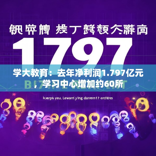 学大教育：去年净利润1.797亿元，学习中心增加约60所
