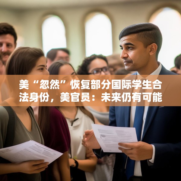 美“忽然”恢复部分国际学生合法身份，美官员：未来仍有可能被终止