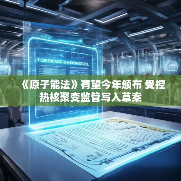 《原子能法》有望今年颁布 受控热核聚变监管写入草案