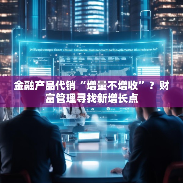 金融产品代销“增量不增收”？财富管理寻找新增长点
