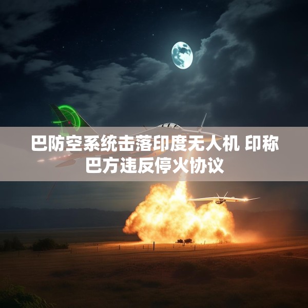 巴防空系统击落印度无人机 印称巴方违反停火协议