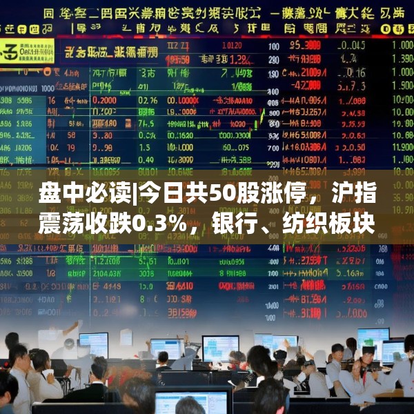 盘中必读|今日共50股涨停，沪指震荡收跌0.3%，银行、纺织板块全天强势